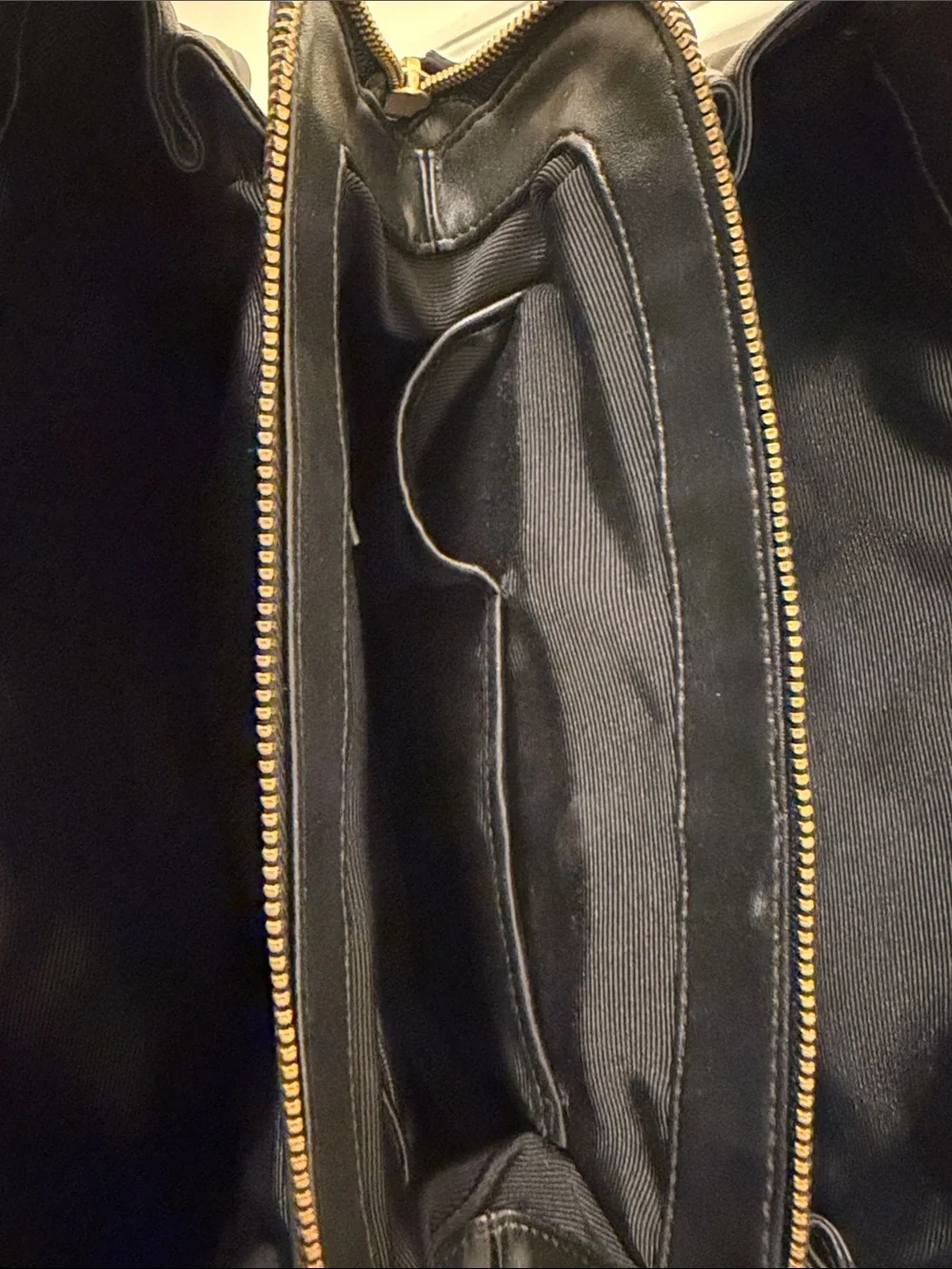 Vintage Ann Taylor Black Quilted Patent Shoulder Bag with Gold Chain Straps